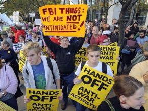 Protesting FBI repression of antiwar, solidarity and socialist activists